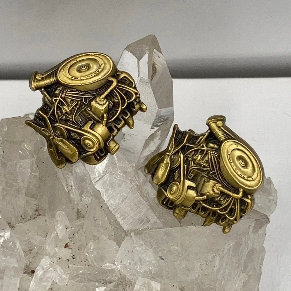 Rare Vintage Engine Block Cuff Links